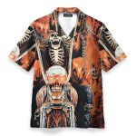 Skull Gangster Biker Ride Or Die Motorcycles Racing Hawaiian Shirt