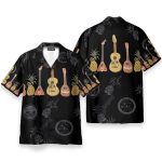 Ukulele And Pineapple Music Frame Pattern Hawaiian Shirt