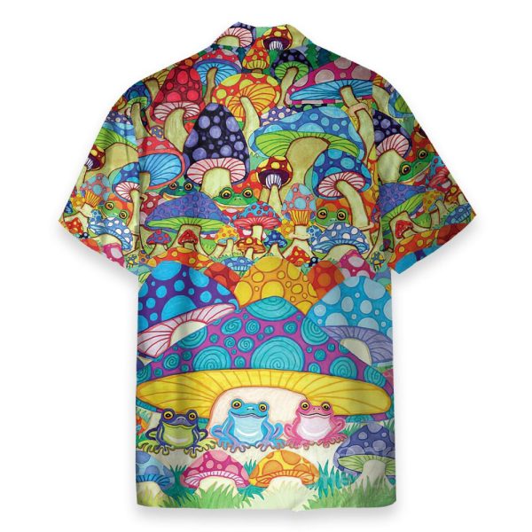 Frogs And Magic Mushrooms Hippie Hawaiian Shirt
