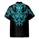 Viking Wolf Turquoise Men'S Button'S Up Shirts Hawaiian Shirt