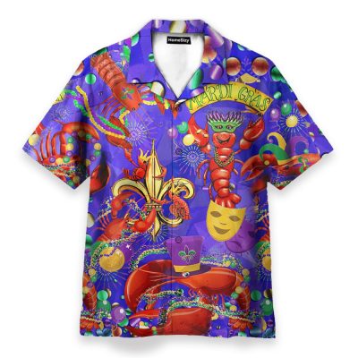 Happy Mardi Gras Shrimps Hawaiian Shirt