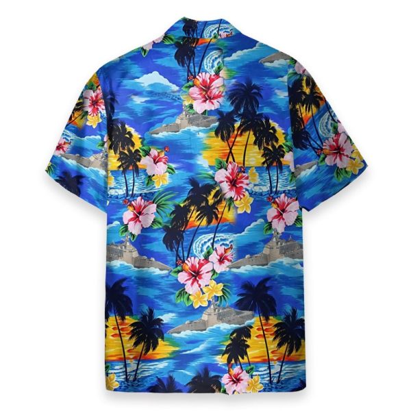Navy Us Ship Men'S Button'S Up Shirts Hawaiian Shirt