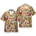 Drinking Beer With Santa Claus Hawaiian Shirt