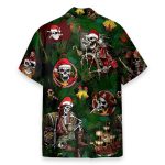 Pirate Christmas Skulls Men'S Button'S Up Shirts Hawaiian Shirt