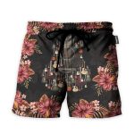 Acoustic Guitar Tropical Flowers Hawaiian Shirt