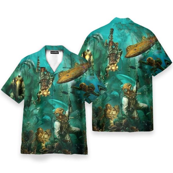 Amazing Scuba Diving Don'T Fear Death Fear Hawaiian Shirt