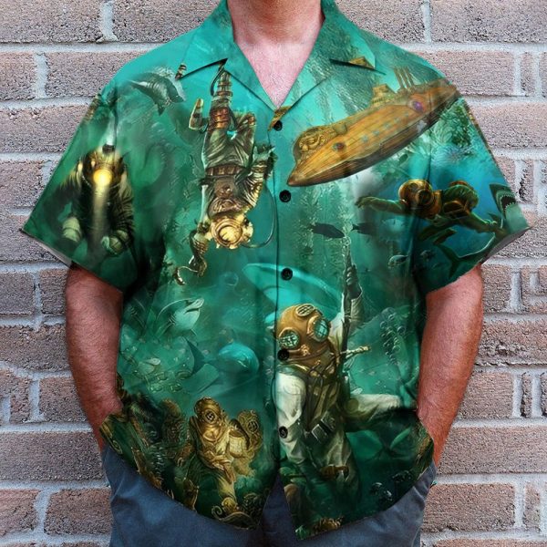 Amazing Scuba Diving Don'T Fear Death Fear Hawaiian Shirt