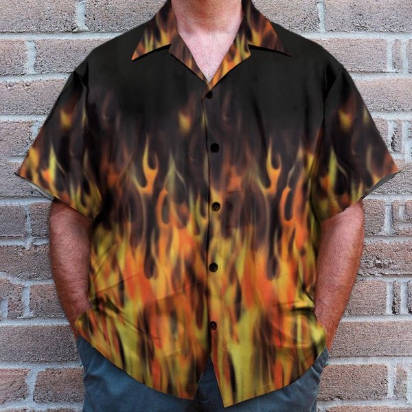 Hot Rod Flame Bowling Hawaiian Shirt & Beach Shorts