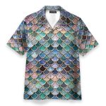 The Most Blue Sparkle Mermaid Tail Ocean Cosplay Costume Hawaiian Shirt & Beach Shorts