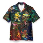 Neon Bigfoot Tropical Men'S Button'S Up Shirts Hawaiian Shirt