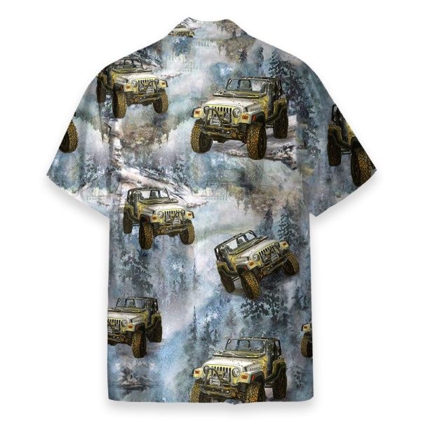 Jeep Cars In The Forest Hawaiian Shirt