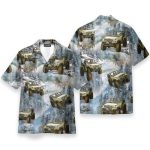 Jeep Cars In The Forest Hawaiian Shirt