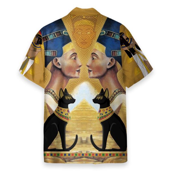 King And Black Cat Egypt Hawaiian Shirt