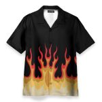 Fire Hot Rod Flames Cosplay Costume Hawaiian Shirt & Beach Shorts