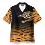 Amazing Tiger Men'S Button'S Up Shirts Hawaiian Shirt