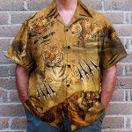 Tiger Claw Men'S Button'S Up Shirts Hawaiian Shirt