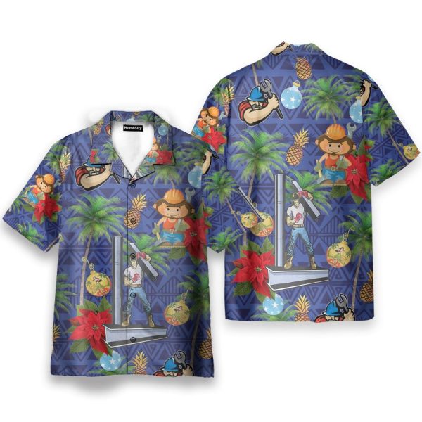 Ironworker Proud Men'S Button'S Up Shirts Hawaiian Shirt