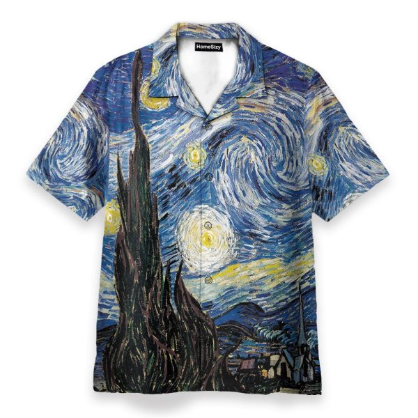 Starry Night Summer Beach Hawaiian Shirt