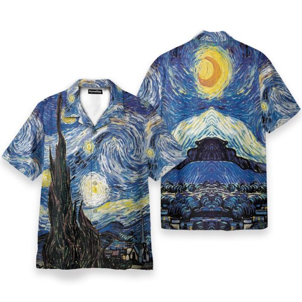 Starry Night Summer Beach Hawaiian Shirt