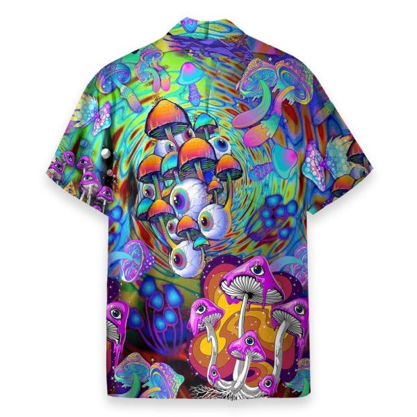 Psychedelic Art Magic Mushroom Trippy Hippie Hawaiian Shirt