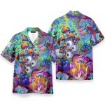 Psychedelic Art Magic Mushroom Trippy Hippie Hawaiian Shirt