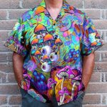 Psychedelic Art Magic Mushroom Trippy Hippie Hawaiian Shirt