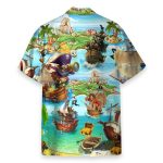 Pirate It'S Time Of Treasure Men'S Button'S Up Shirts Hawaiian Shirt