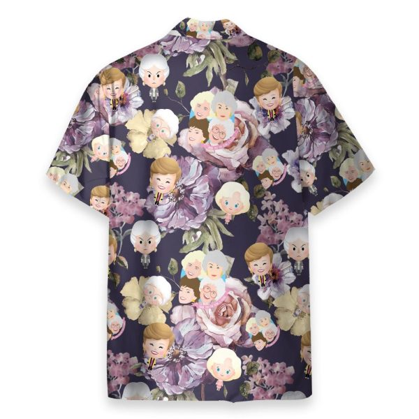 Golden Girl Tropical Flowers Pattern Hawaiian Shirt