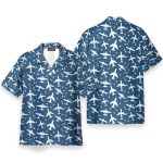 Blue And White Aeroplanes Hawaiian Shirt & Beach Shorts