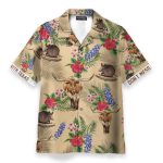 Tribal Armadillo And Longhorn Texas Pattern Hawaiian Shirt & Beach Shorts