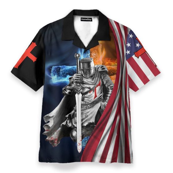 America Knight Templar Hawaiian Shirt