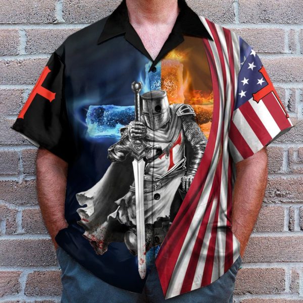America Knight Templar Hawaiian Shirt