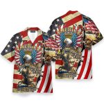 Soldier And Eagle American 4Th July America Independence Day Hawaiian Shirt