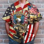 Soldier And Eagle American 4Th July America Independence Day Hawaiian Shirt