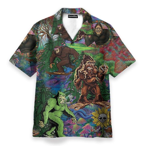 Hippie Bigfoot, Keep It Wild And Free Hawaiian Shirt