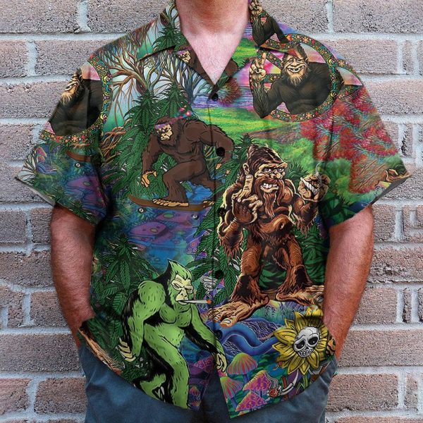 Hippie Bigfoot, Keep It Wild And Free Hawaiian Shirt