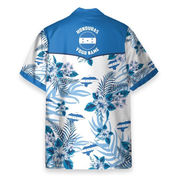 Custom Name Honduras Proud Personalized Hawaiian Shirt & Beach Shorts
