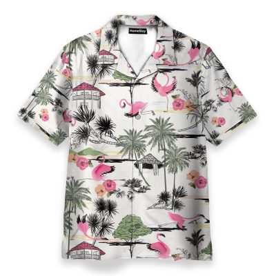 Flamingo Yoga Summer Tropical Pattern Hawaiian Shirt & Beach Shorts