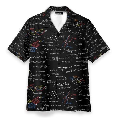 Geometry Science Men'S Button'S Up Shirts Hawaiian Shirt & Beach Shorts