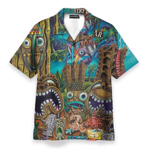 Aloha Tiki Men'S Button'S Up Shirts Hawaiian Shirt