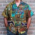 Aloha Tiki Men'S Button'S Up Shirts Hawaiian Shirt