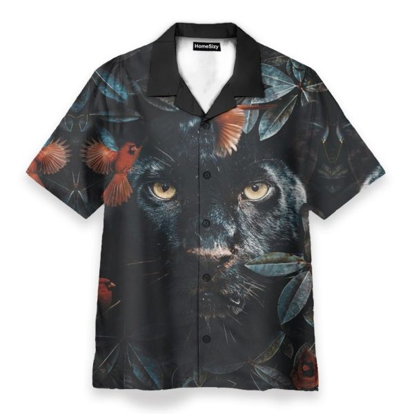 Flower Cardinal Panther Hawaiian Shirt