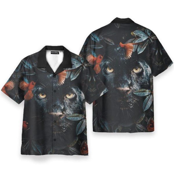 Flower Cardinal Panther Hawaiian Shirt