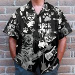 Rock N Roll Cats Make A Statement Hawaiian Shirt