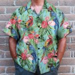 Beach Parrot Tropical Flowers Pattern Hawaiian Shirt