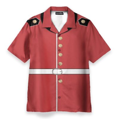 Queen'S Guard Cosplay Costume Hawaiian Shirt & Beach Shorts