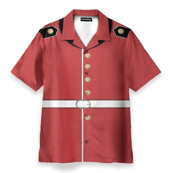 Queen'S Guard Cosplay Costume Hawaiian Shirt & Beach Shorts