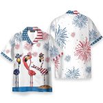 4Th July America Independence Day Flamingo Hawaiian Shirt