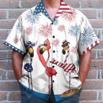 4Th July America Independence Day Flamingo Hawaiian Shirt
