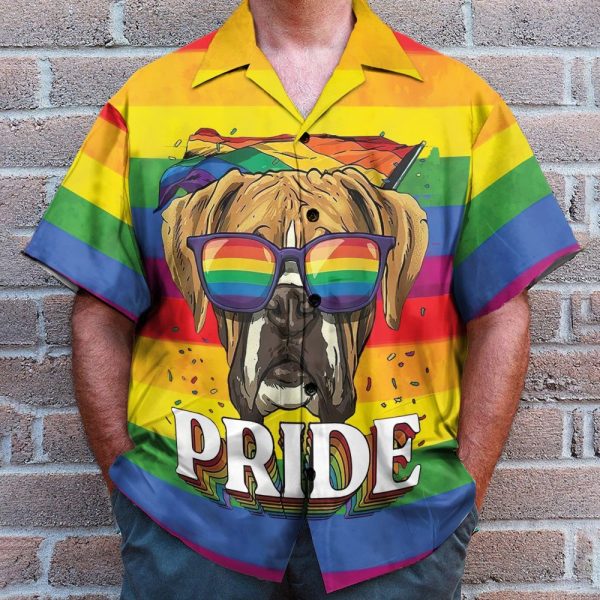 Lgbt Im Proud And So Is My Boxer Hawaiian Shirt